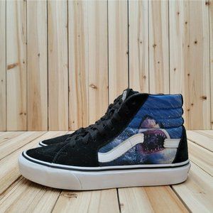 Vans x Shark Week Sk8 Hi Black Blue High Top Skate Shoes US Men's 6 Women's 7.5